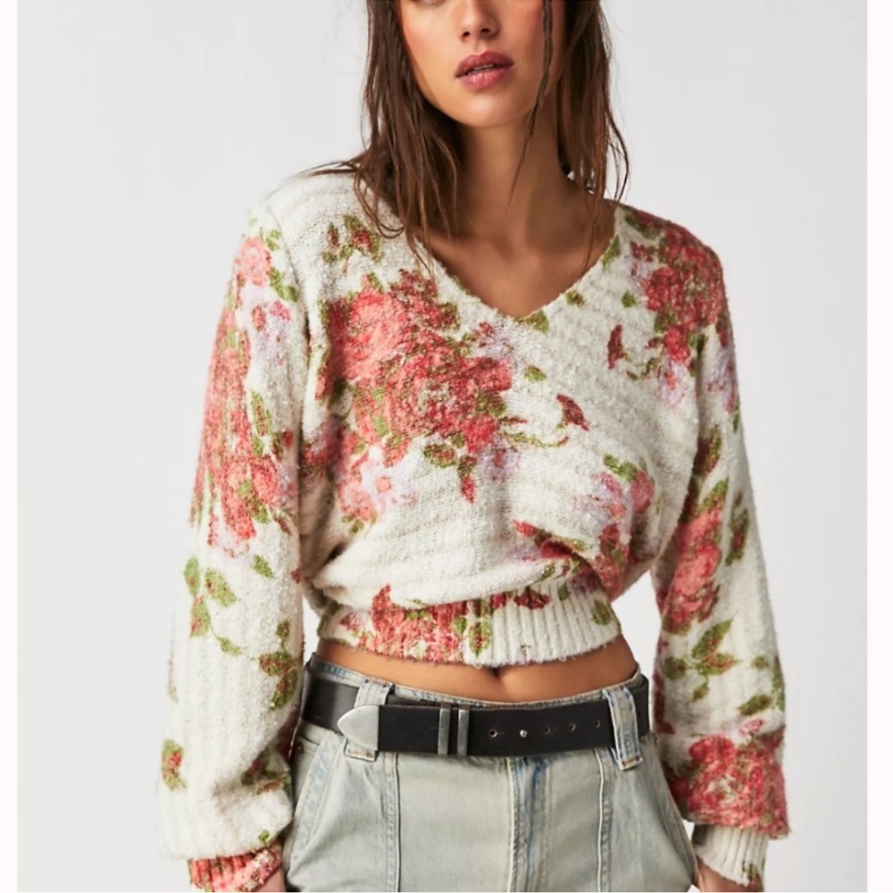 Free People Bed of Roses Sweater - Picture 3 of 3